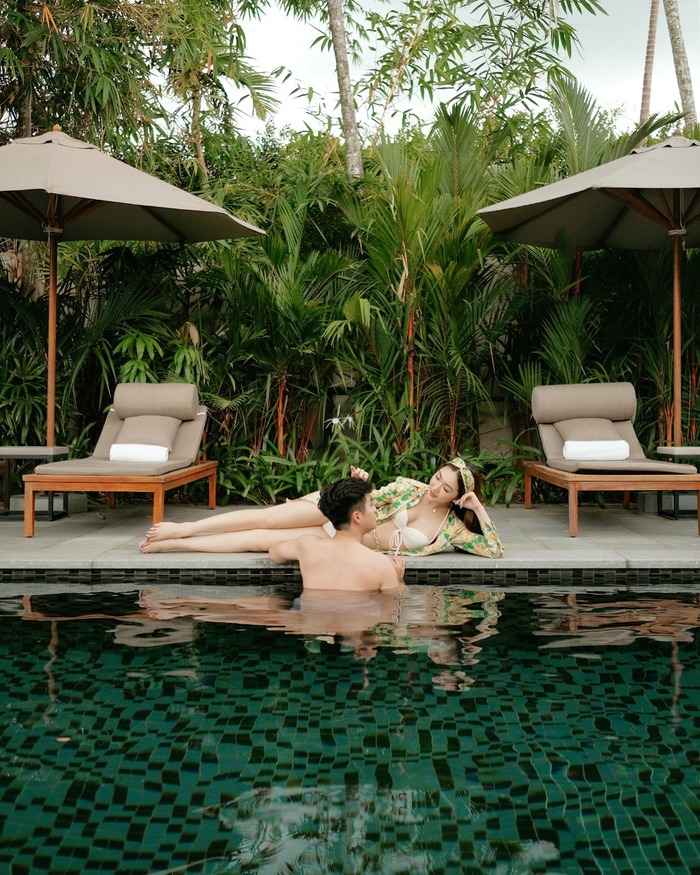 khu biệt thự bể bơi ở khách sạn gần sân bay Cần Thơ