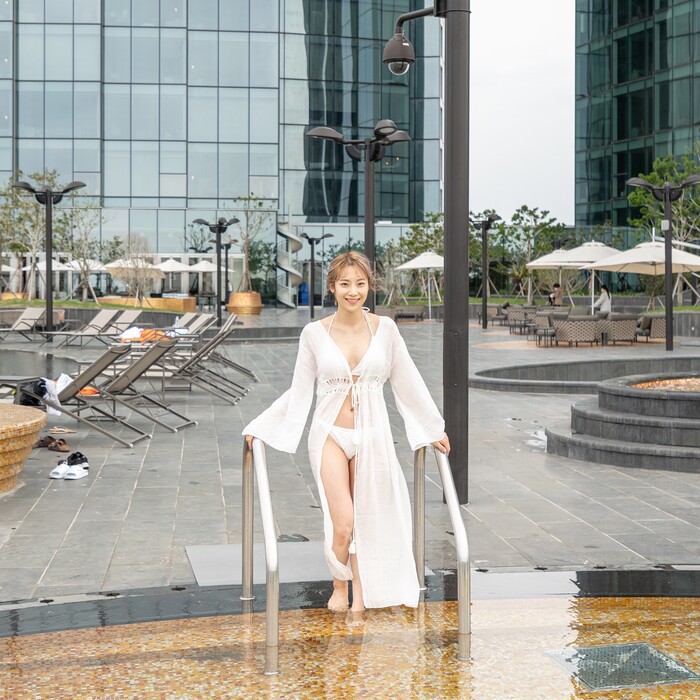 bể bơi ở Grand Hyatt Jeju