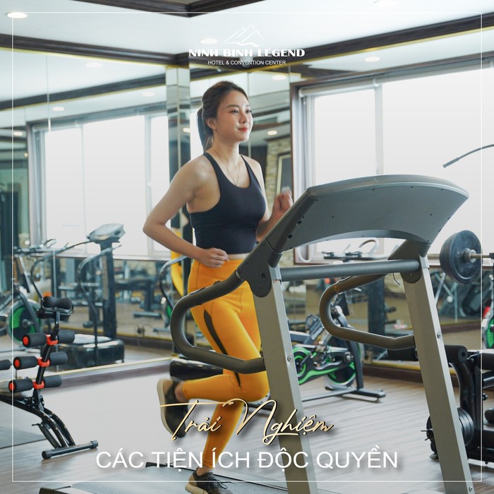tập luyện mỗi ngày tại phòng gym khách sạn 5 sao ở Ninh Bình 