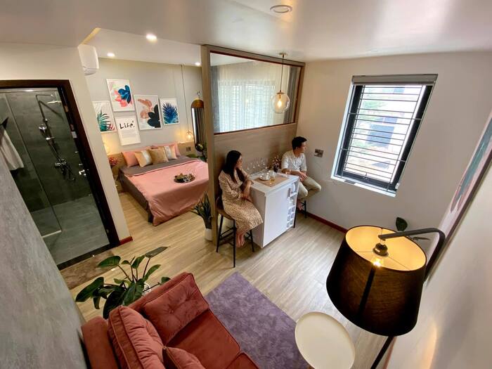 phòng nghỉ tiện ích ở khách sạn gần sân bay Phú Bài