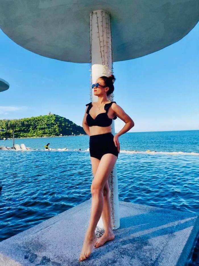 bể bơi vô cực ở Quỳnh Viên Resort 