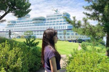 Độc đáo khách sạn hình du thuyền Sun Cruise Resort nằm trên vách núi ở Hàn Quốc