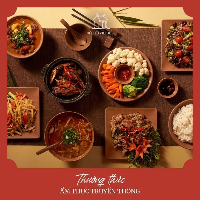 Ẩm thực truyền thống hấp dẫn tại Làng Nương Yên Tử