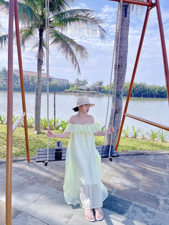 resort gần bãi biển Cửa Đại sở hữu không gian sống xanh mát, trong lành