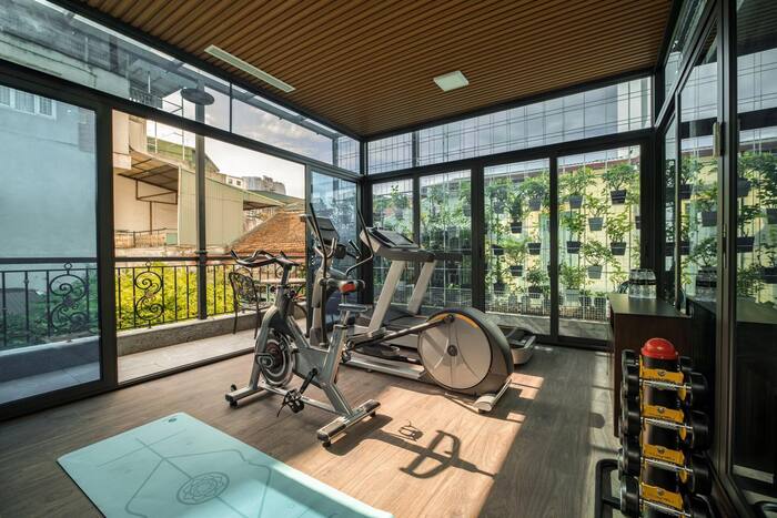 phòng gym ở khách sạn gần ga Hà Nội 